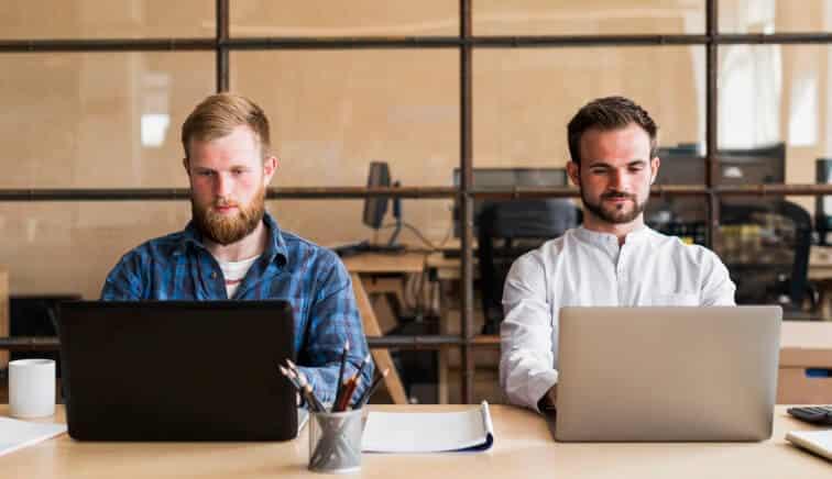 Cybersecurity team monitoring networks and protecting data